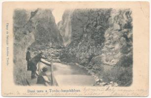 1905 Tordai-hasadék, Cheile Turzii, Torda, Turda; Dani tava (Danila-tó) a Torda-hasadékban. Füssy és Sztupjár kiadása / lake in the gorge, mountain pass (EB)