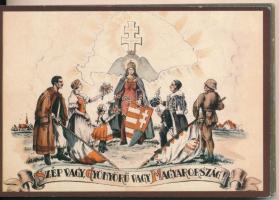 Emlékképek... 16 lapos MODERN képeslapfüzet irredenta propaganda képeslapokkal, reprintekkel / MODER...