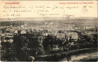 1916 Kolozsvár, Cluj; látkép a fellegvárból. Lepage Lajos kiadása / view from Cetatea