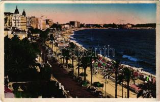 1949 Cannes, La promenade de la Croisette et les Grands Hotels (EK)