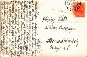 1942 Szováta, Sovata; fürdőzők / bathing people in the lake. photo (fl)