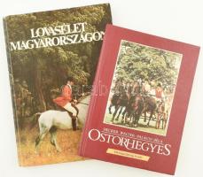 2 db lovassport témájú könyv: Hecker Walter - Palágyi Béla: Ostorhegyes. (Könyv a fogathajtásról). Bp., 1987, Mezőgazdasági Kiadó. Kiadói kartonált papírkötés. + Sz. Bozsik Nóra, Dr. Várady Jenő: Lovasélet Magyarországon. Bp., 1976, IPV. 192 p. Gazdag képanyaggal illusztrálva. Kiadói kartonált papírkötés, kissé kopott borítóval, egyébként jó állapotban.