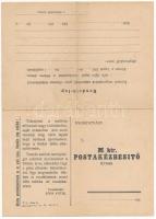 1944 Boldog újévet kíván Tóparti Sándor m. kir. postakézbesítő Debrecen. 2-oldalas kinyitható reklám...