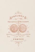 cca 1865-1875 Műtermi portrék, 5 db keményhátú fotó Strelisky műterméből, 10,5×6,5 cm