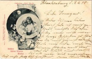 1898 (Vorläufer) Unsere lieben braven Kinder. C. Ledermann, Phot. v. Ch. Scolik Collection Chic No. 9. (EK)