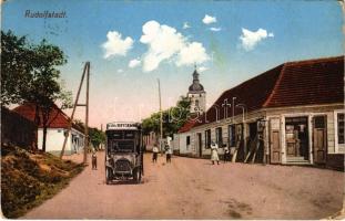 1915 Rudolfov, Rudolfstadt; autobus, shop (EK)