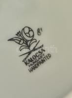 Kalocsai porcelán nő figura, kétrészes, jelzéssel, alján minimális kopással,m: 16 cm