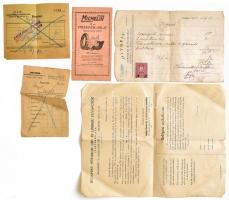 Vegyes autós témájú reklám papírrégiség