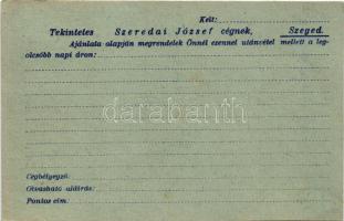 Szeredai József szegedi édesnemes csemege paprika reklámlapja / Hungarian sweet pepper export advert...