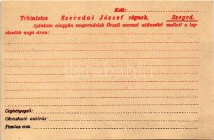 Szeredai József szegedi csomagolt fűszerek reklámlapja / Hungarian spices export advertising card s:...