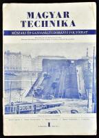 1947 Magyar Technika, műszaki és gazdaságtudományi folyóirat, II. évf. 1. sz., 1947. január; benne: Új Építészet II. évf. 1. sz.; Magyar Hiradástechnika II. évf. 1. sz.; Magyar Közlekedés II. évf. 1. sz.; Magyar Textiltechnika I. évf. 1. sz.; Általános Mérnök II. évf. 1. sz. (mellékletek). Kissé sérült papírkötésben.