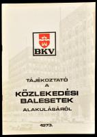 1973 BKV - Tájékoztató a közlekedési balesetek alakulásáról. Tűzött papírkötés, 48 p.