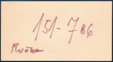 cca 1990 Ruttka Ferenc (1926-2019) festőművész névjegye, aláírt