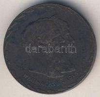 1918 Bajor királyi pár aranylakodalma fém emlékveret