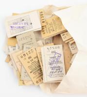 cca 1960-1990 Vegyes közlekedési (Volán, MÁV, BKV) jegyek