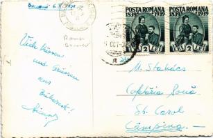 1939 Bucharest, Bukarest, Bucuresti, Bucuresci; street view, tram, automobiles, Cinema Scala, Sanita...