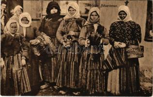 Serbische Bäuerinnen / Szerb parasztasszonyok / Serbian folklore, peasant women (EK)