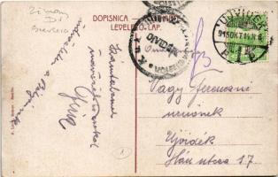 1915 Zimony, Semlin, Zemun; látkép. N. Löwy kiadása / Totalansicht / Izgled varosi / general view + ...