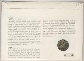 Guernsey 1983. 1Ł érmés borítékon teljes bélyegsorral, elsőnapi bélyegzővel, hátoldali ismertetővel ...