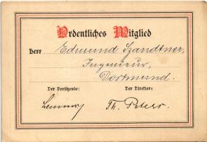 Verein Deutscher Ingenieure Mitglieds-Karte für das XXXXV. Vereins-Jahr 1901. / Association of Germa...
