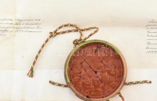 1901 Jogi diploma a Kolozsvári Tudományegyetemről. Pergamen, sérült függő viaszpecséttel, fedél nélk...