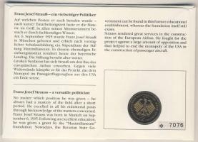 NSZK 1989. 2M "Strauß" érmés borítékon alkalmi bélyegzős bélyeggel, hátoldali ismertetővel...