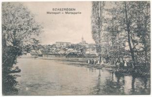 1913 Szászrégen, Reghin; Maros-part. Bischitcz Ignác kiadása / Mures riverside (Rb)