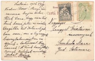 1926 Szatmárnémeti, Szatmár, Satu Mare; Piata I. Bratianu / I. Bratianu tér, üzletek, piac. Lövy Mik...