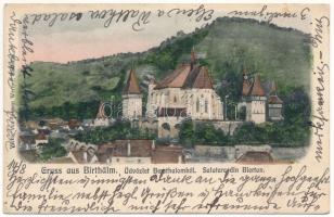 1905 Berethalom, Birthälm, Biertan; Vártemplom. Johann Werner kiadása / Castelul bisericesc / Kirchenkastell / castle church (EK)