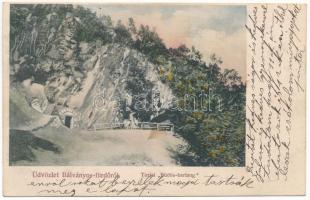 1912 Bálványosfürdő, Bálványosfüred, Baile Bálványos (Torja, Turia); Torjai büdös-barlang. Divald Károly Fia kiadása / cave (fl)