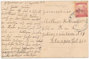 1917 Kereszténysziget, Grossau, Cristian; Evang. Kirche Großau / Evangélikus erődtemplom. Joh. G. Co...