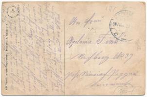 1917 Szatmárnémeti, Szatmár, Satu Mare; vasútállomás. Vasúti levelezőlapárusítás 622. / railway stat...