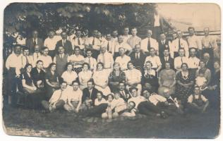 1934 Kézdivásárhely, Targu Secuiesc; csoportkép a kugliversenyről / group photo from the skittles (kegeln) competition. photo (non PC) (EM)