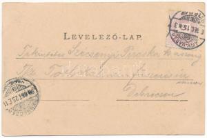 1899 (Vorläufer) Nagyvárad, Oradea; Szent László tér, Held, Dell'Orto K. üzlete, Takarékpénztár...