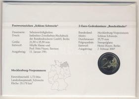 Németország 2006. 2€ "Schleswig-Holstein" érmés borítékon bélyegpárral, hátoldal...