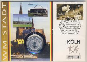 Németország 2003. 10€ Ag "Labdarúgó VB" érmés borítékon alkalmi bélyegzős bélyeggel, hátoldali ismertető tanúsítvánnyal T:BU