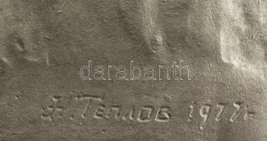 H. Teplov: Lenin szobor. Fém öntvény, jelzett 32 cm