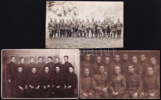 cca 1930 Eger, katonazenekar (14. honvéd zenekar?) életképek, csoportképek, 8 db fotó, többségében f...