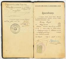 1937-1945 Mauthauseni deportált zsoldkönyve, mauthauseni igazolványa, illetve fényképes egyetemi lec...