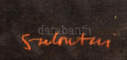 Szalontai Éva (1951- 2013): Nyári hangulat. OLaj, textil, kartonra kasírozva. . Jelzett 62x57 cm Kis...