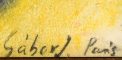 Gábor jelzéssel: Párizsi Notre Dame. PAsztell, papír. Üvegezett keretben 30x38 cm