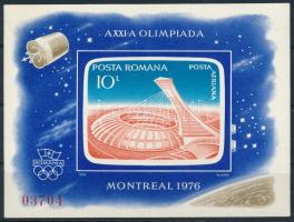 Montreali nyári olimpia vágott blokk, Summer Olympics in Montreal imperforate block