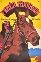 1969 Fehér farkasok, filmplakát / moziplakát, Bp., Offset-ny., 5200 pld., hajtva, kis sérülésekkel, 58x40 cm