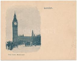 London, Clock Tower, Westminister, mini card (11,4 x 8,9 cm)