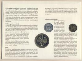 NSZK 1990. 1M + NDK 1982. 1M + Németország 1990. "Pénzügyi reform" Ffm emlékérem érmés bor...