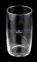 KLM holland légitársaság feliratos üvegpohár szett, 6 darab, jelzéssel, hibátlan, m: 10,5 cm