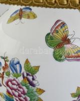 Herendi Viktória mintás lámpa, új állapotú búrával. Kézzel festett, jelzett, alján sérült,, m: 40 cm