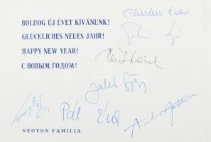 1978 Neoton familia tagjai által dedikált üdvözlőlap