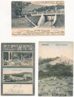 Budapest II. Hűvösvölgy - 6 db régi képeslap vegyes minőségben