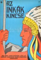 cca 1970 Az inkák kincse, filmplakát / moziplakát, Bp., Offset-ny., hajtva, kis lapszéli szakadással, 58x40 cm